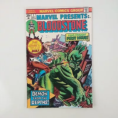 Buy Marvel Presents #1 Bloodstone 1st Appearance & Origin FN+ (1975 Marvel Comics) • 10.09£