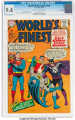 Buy World's Finest Comics #155     Savannah Pedigree    (DC, 1966) CGC NM 9.4 OWW • 170.08£
