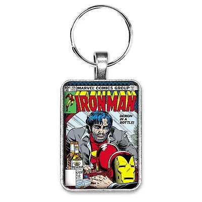 Buy Iron Man #128 Cover Key Ring Or Necklace Classic Tony Stark Comic Book Jewelry • 12.09£