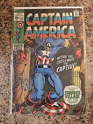 Buy Captain America #125 Mandarin Appearance Bronze Age Marvel Comics 1970 VG • 13.20£