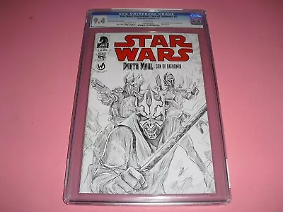 Buy Star Wars Darth Maul Son Of Dathomir #1 CGC 9.4 Convention Sketch From 2014! NM • 388.99£