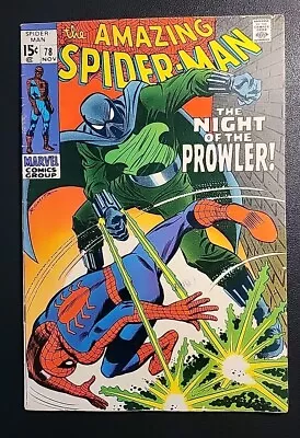 Buy 🔥 AMAZING SPIDER-MAN #78 🔑 1st HOBIE BROWN (SPIDER-PUNK), 1st PROWLER! '69 FN+ • 178.61£