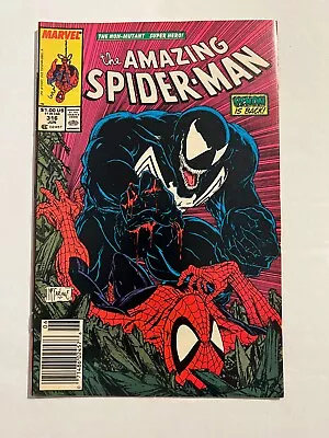 Buy Amazing Spider-man #316 First Cover Appearance Of Venom Todd Mcfarlane Art 1989 • 155.32£