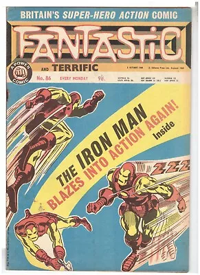 Buy FANTASTIC #86 Odhams Press 1968 - MARVEL UK THOR IRON MAN X-MEN COMIC (2) • 7£