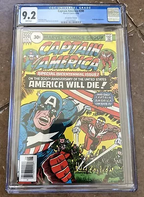 Buy Captain America #200 CGC 9.2 White Pages 30 Cent Price Variant • 116.49£