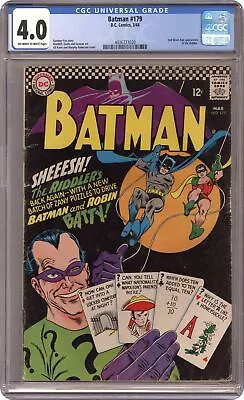 Buy Batman #179 CGC 4.0 1966 4036723020 • 170.85£