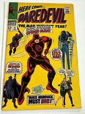 Buy Daredevil #27 ( 1967 3rd App. Stiltman/Spiderman App. KEY HOT High Grade!! • 46.59£