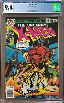 Buy Marvel Comics Uncanny X-Men #116 CGC 9.4 WP White Pages 1978 *brand New Slab* • 100.96£