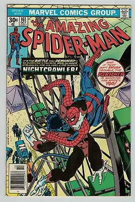 Buy Amazing Spiderman 161 Vs The Punisher & Nightcrawler Marvel Comics 1976 GD Good+ • 13.97£