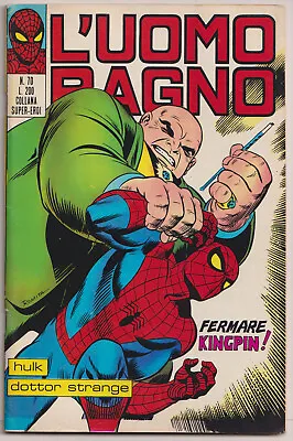 Buy L'Uomo Ragno 70 (Amazing Spider-Man 69) VF 1972 Kingpin John Romita Italian • 23.30£