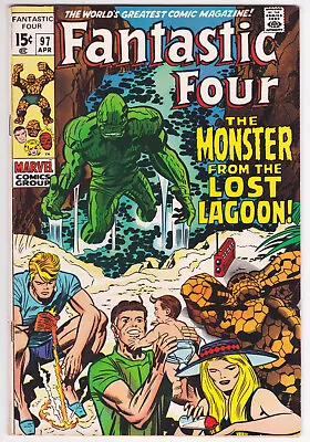 Buy Fantastic Four #97 Fine-Very Fine 7.0 Stan Lee Jack Kirby Art 1970 • 17.47£