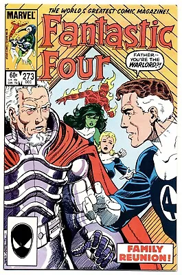 Buy FANTASTIC FOUR #273 F/VF, John Byrne, Direct Marvel Comics 1984 Stock Image • 5.44£