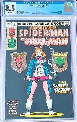 Buy MARVEL TEAM UP : SPIDER-MAN & FROG-MAN #131 July Enter White Rabbit VF+ 8.5 CGC • 108£