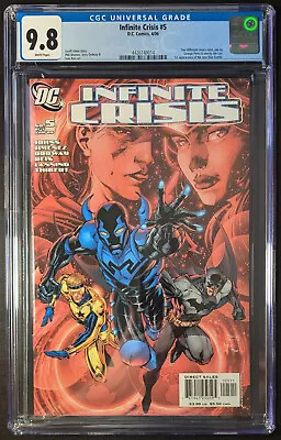 Buy Infinite Crisis #5 CGC 9.8 (2006) 1st App New Blue Beetle Jim Lee Cover WP • 116.49£