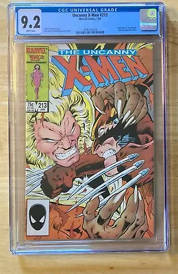 Buy Uncanny X-men 213 Cgc 9.2 Sabretooth! Wolverine! Alan Davis! 1987 • 50.48£