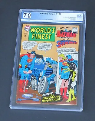 Buy World’s Finest #169 PGX 7.0 Superman Batman Batgirl Supergirl  DC Comics 1967 • 116.48£