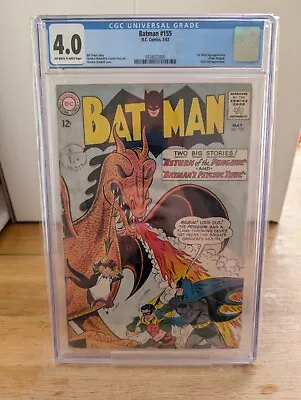 Buy Batman #155. May 1963. DC. 4.0 CGC. 1ST Silver Age App Of The Penguin • 400£
