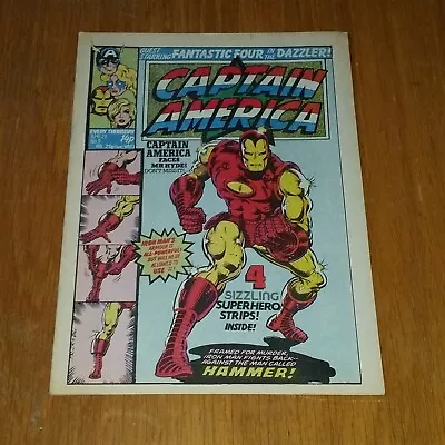 Buy Captain America #9 22nd April 1981 Iron Man Marvel British Weekly Comics • 6.99£