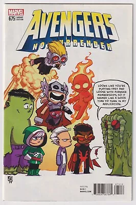 Buy AVENGERS #675 | Vol. 1 | Skottie Young Variant | No Surrender | 2018 | NM- • 7.77£