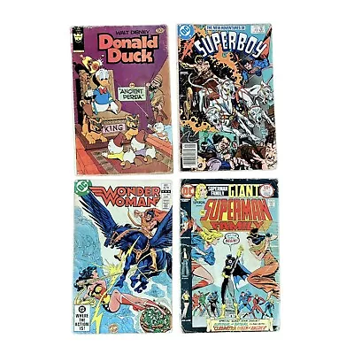 Buy Mixed Lot 4 DC Whitman Comic Books Superboy Wonder Woman Superman Donald Duck • 4.66£