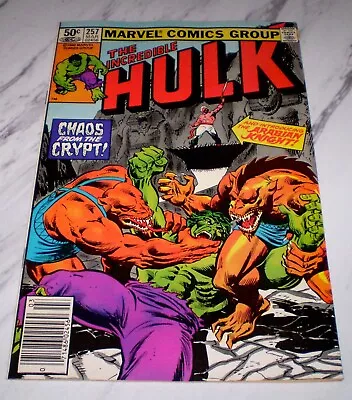 Buy Incredible Hulk #257 VF 8.0 OW/W 1981 Marvel Newsstand Ed. *shipping Combined • 7.77£