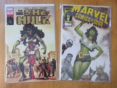 Buy Lot Of *2* SHE-HULK Variants! #22 **Zombie Key!** + MARVEL COMCIS #1000 • 26.37£