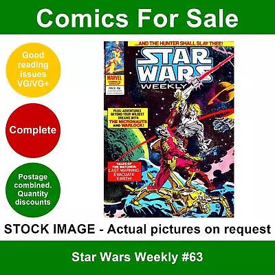 Buy Star Wars Weekly #63 Comic - VG/VG+ 09 May 1979 - Marvel UK • 3.49£