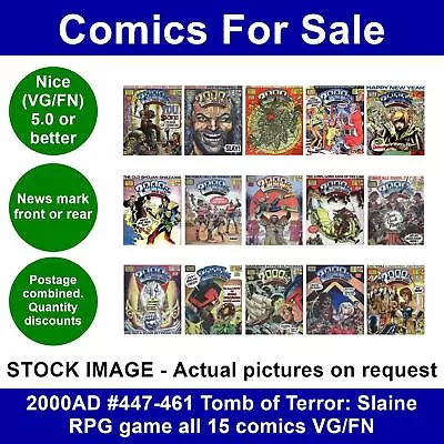 Buy 2000AD #447-461 Tomb Of Terror: Slaine RPG Game All 15 Comics VG/FN • 33.99£