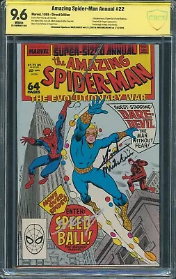 Buy Amazing Spider-Man Annual # 22 1988 CBCS SS 9.6 NM+ Signed Michelinie & Bagley • 97.08£