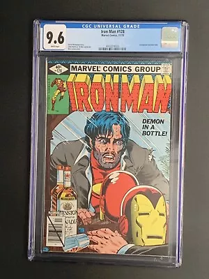 Buy Iron Man #128 CGC 9.6 WT Marvel 1979 Demon In A Bottle Classic Cover / Story • 271.52£