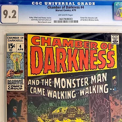 Buy CHAMBER OF DARKNESS #4 CGC 9.2 1970 Key 1st Conan Proto Barry Smith Bronze Age • 162.31£