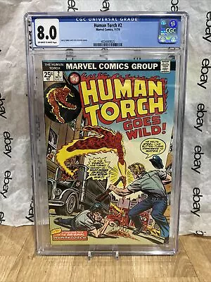 Buy Human Torch #2 CGC 8.0 1974) New Slab Marvel Comics Of-wp Rare Comic Combine • 62.12£