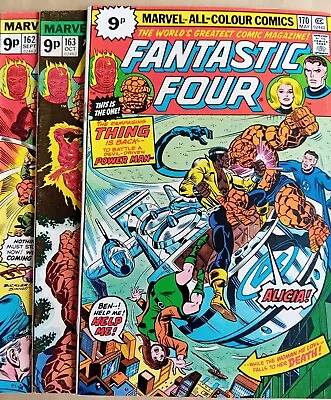 Buy Fantastic Four #'s 162, 163, 170 - VG/FN (5.0) - Marvel 1975/76 - 9p UK Copies  • 8.50£