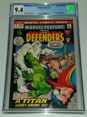 Buy Marvel Feature #3 Cgc 9.4 Off White To White Pages 3rd Defenders Marvel (sa) • 399.99£