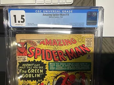 Buy Amazing Spider-man #14 CGC 1.5 1st Appearance Of Green Goblin • 695.06£