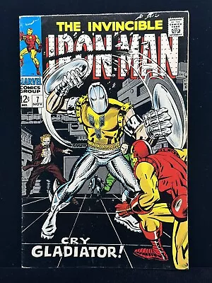 Buy INVINCIBLE IRON MAN #7 1968 Marvel Comics  Cry Gladiator!  • 31.03£