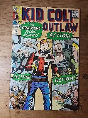 Buy Kid Colt Outlaw Issue 120 Jan. 1965 - Marvel Silver Age Cowboy Comic • 15.55£