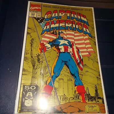 Buy CAPTAIN AMERICA #383 Triple-Sized 50 Anniversary Issue Marvel Comics 1991 VF/NM • 6.99£