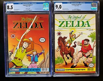 Buy LEGEND OF ZELDA #1 & #2  CGC 8.5/9.0 No Price Variant -WHITE  PGS - EXCELReg/NEW • 194.15£