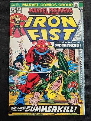 Buy Marvel Premiere #24 (1975) Iron Fist, 1st App Princess Azir MVS INTACT FN/VF 7.0 • 11.67£