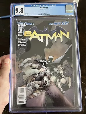 Buy Batman #1 New 52 CGC 9.8 - Capullo Art - 1st Print 2011 - White Pages • 111.06£