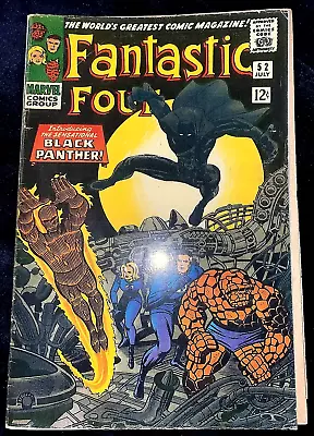 Buy FANTASTIC FOUR #52 (July 1966) No Front Cover, W/Facsimile Cover Marvel Comic • 139£