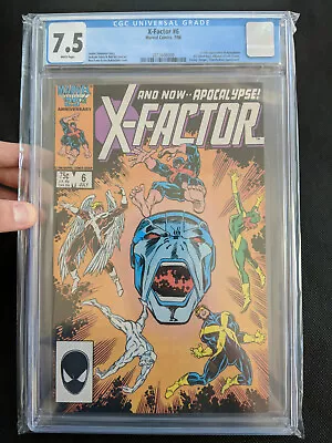 Buy Marvel Comics X-FACTOR #6 CGC 7.5  1ST APOCALYPSE!   KEY • 50.48£