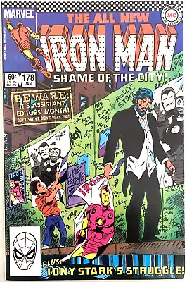 Buy IRON MAN # 178.  1ST SERIES. JANUARY 1984.  LUKE McDONNELL-COVER. VFN/NM 9.0. • 7.99£