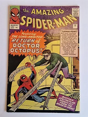Buy Amazing Spider-man #11 Vg+ (4.5) April 1964 Glossy Dr Octopus Marvel Comics ** • 699.99£