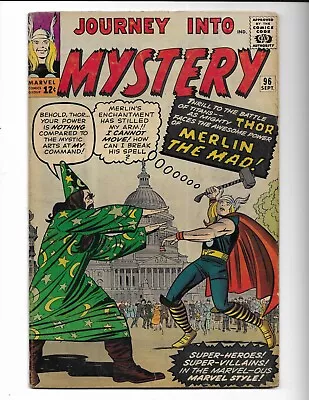 Buy Journey Into Mystery 96 1963 Marvel Comics VG 4.0 JFK App Thor Loki Merlin • 73.78£