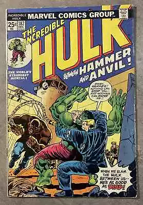 Buy THE INCREDIBLE HULK #182 DEC 1974 *KEY! WOLVERINE!! ! 1st HAMMER! 1st ANVIL! VG+ • 66.01£