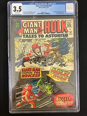 Buy Tales To Astonish #63 CGC 4.5 (Marvel 1965) 1st Leader (Samuel Sterns) • 77.62£