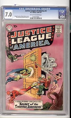 Buy Justice League Of America #2 CGC 7.0 Anderson Cover 1961 • 407.71£