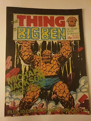 Buy The Thing Is Big Ben #4 Rare VFN+ 1984 Marvel Comics UK Free Cap America Pin Up • 4.99£